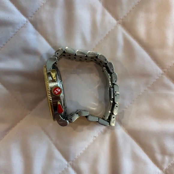 Michele Gold and Silver Chronograph Watch - Picture 7 of 8